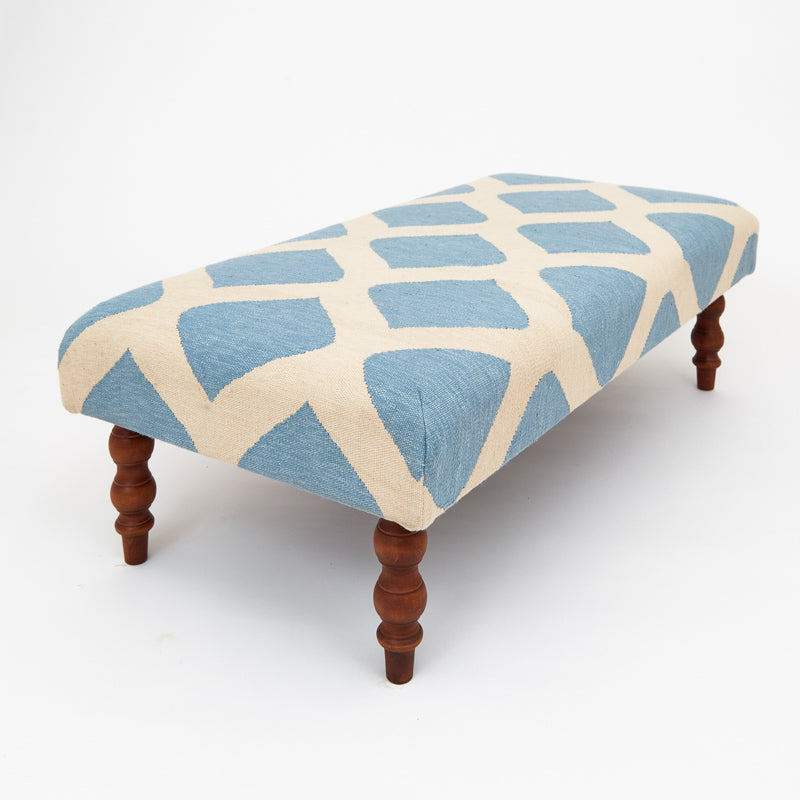 Cyrus Sky Blue Ottoman