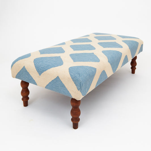 Cyrus Sky Blue Ottoman