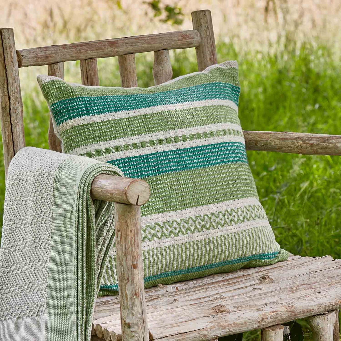 Chevron Green Throw