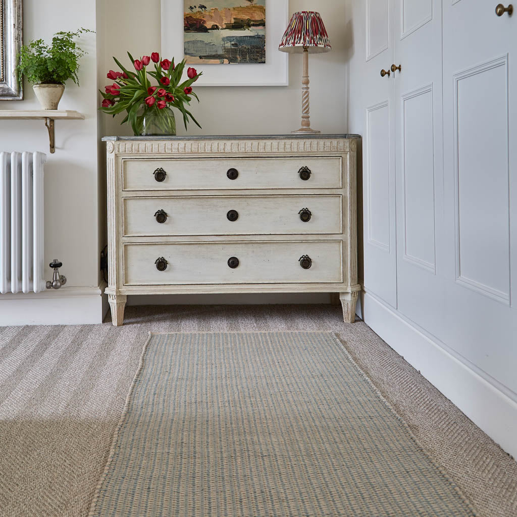 Dartmouth Stripe Celadon Runner Rug