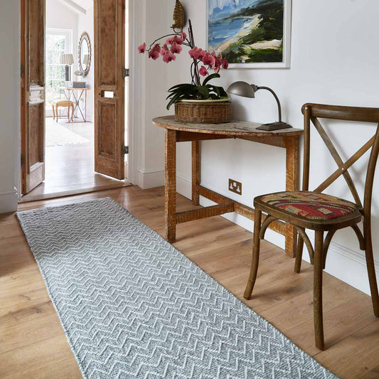 Dove Grey Chenille Runner Rug