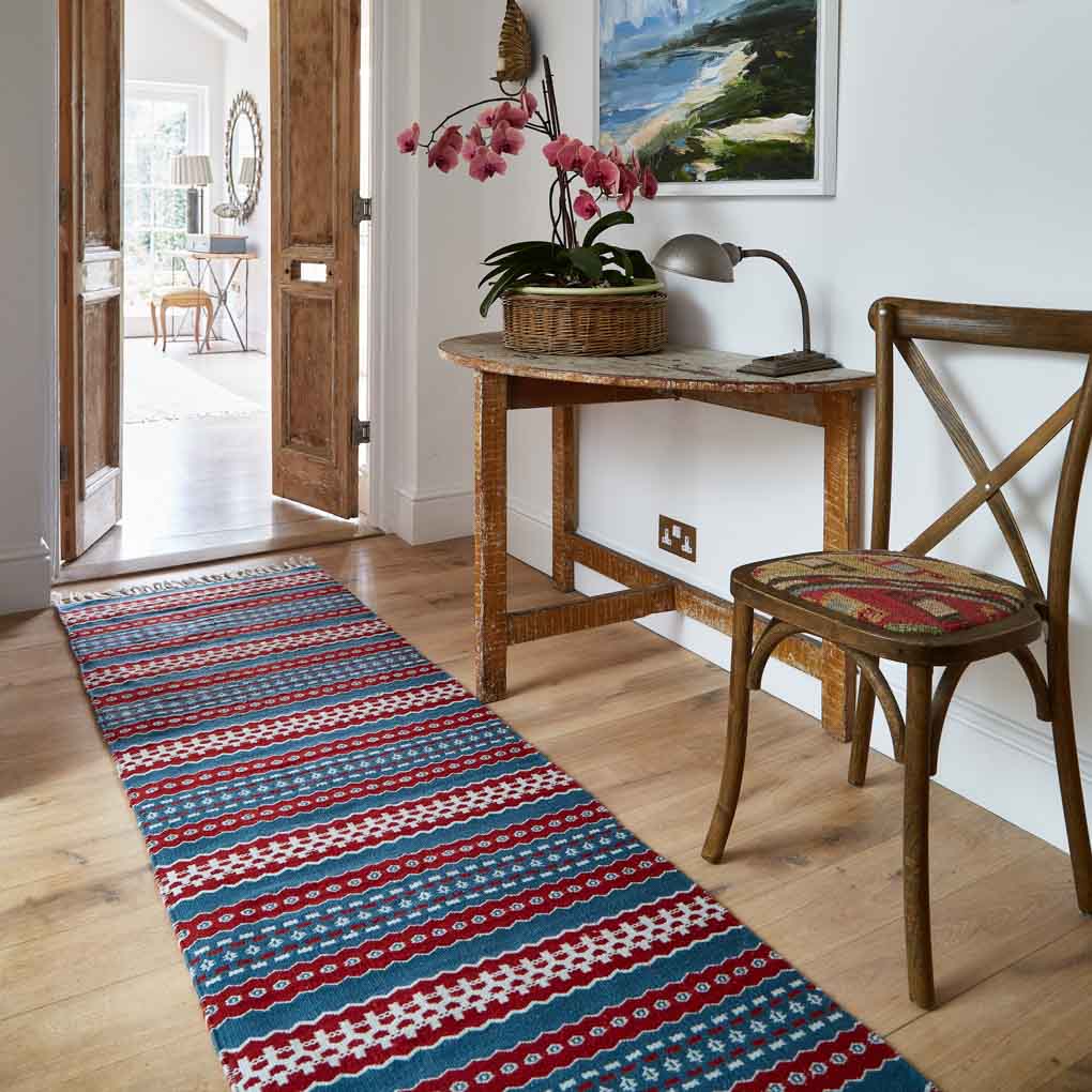 Fairisle Red Runner Rug