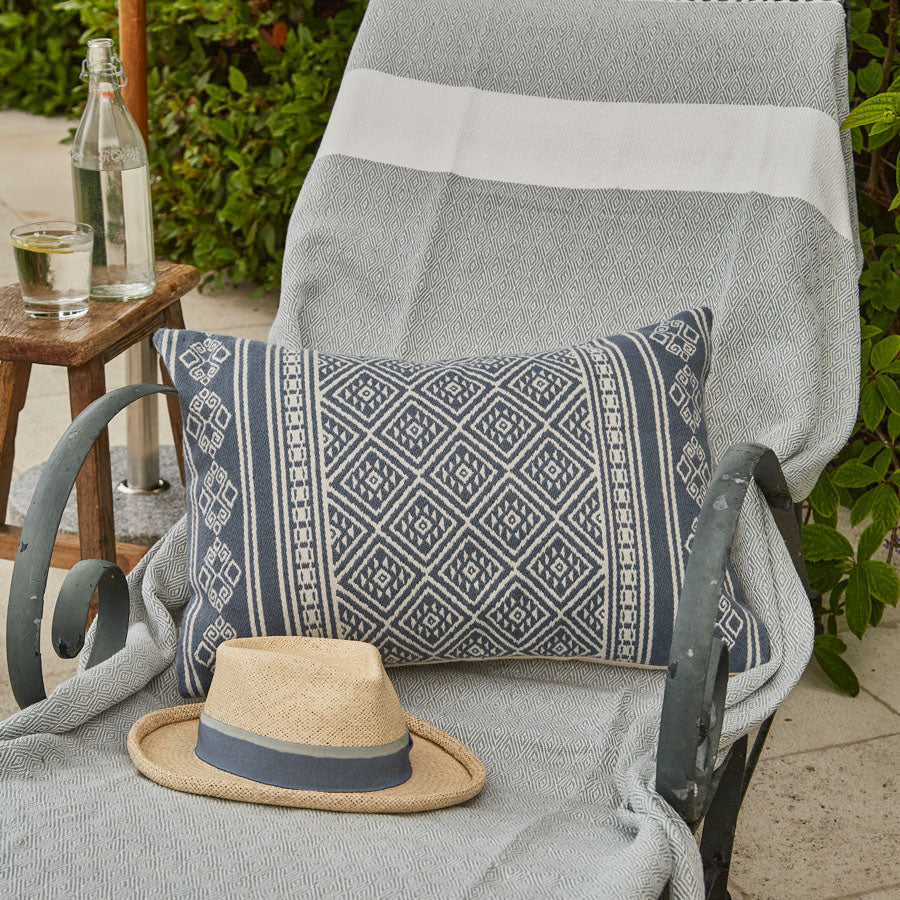 Navy outdoor chair online pads