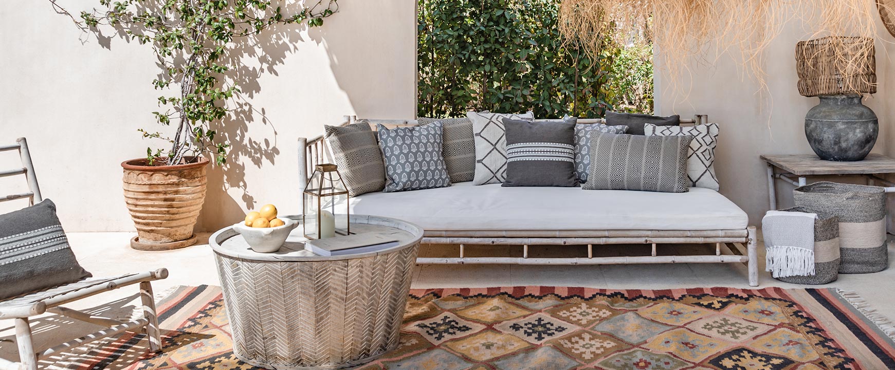 Gray outdoor outlet cushions