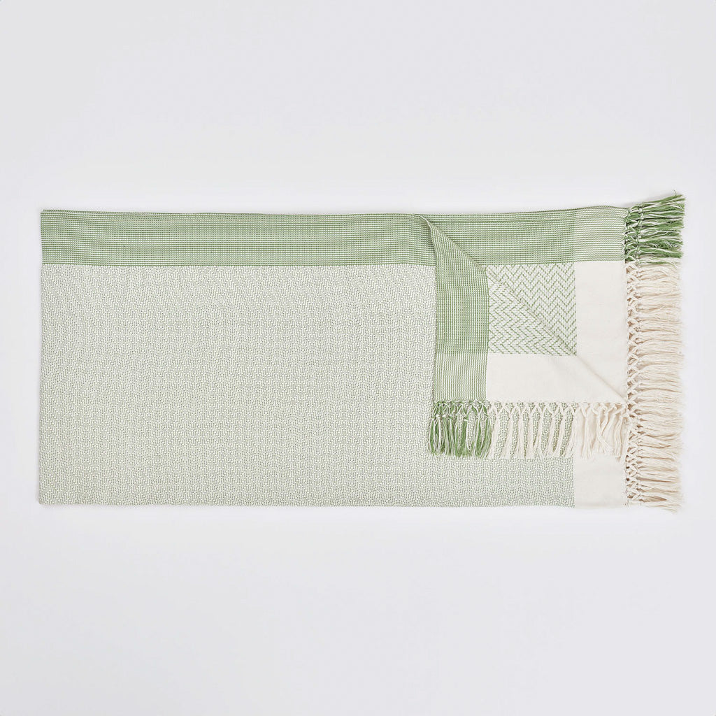 Chevron Green Throw