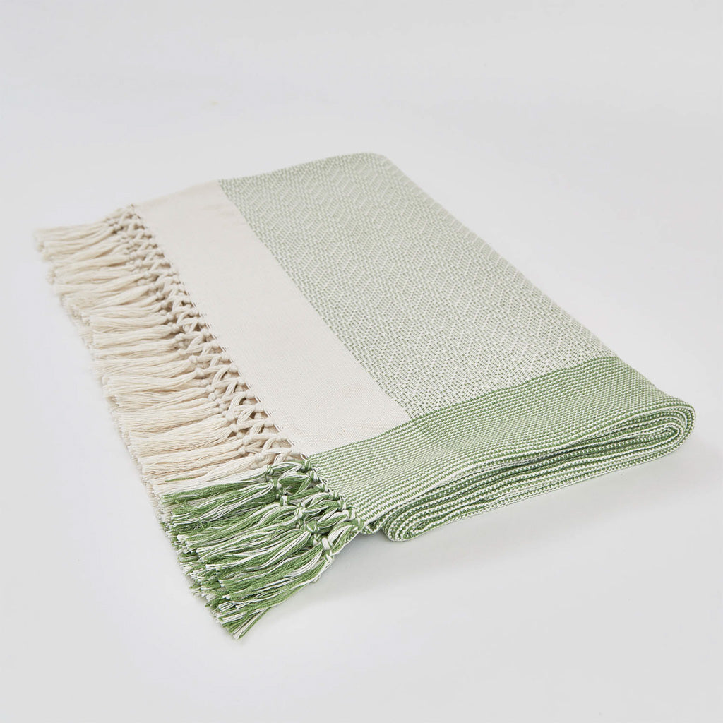 Chevron Green Throw