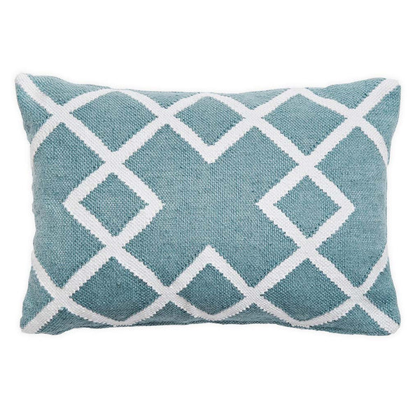 Juno Teal Cushion | Teal Patterned Cushions | Weaver Green